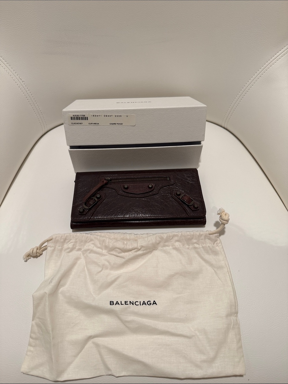 Balenciaga Classic Money Leather Wallet